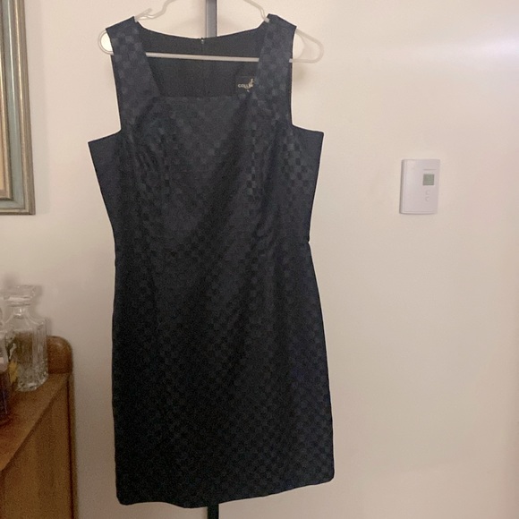JS Collections blue and black checkered dress size 12 - Picture 2 of 6